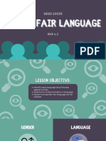 GEED 20033: Gender Fair Language Gender Fair Language