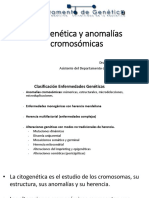 Citogenética Y Anomalías Cromosómicas: Dra Soledad Rodríguez Asistente Del Departamento de Genética, Udelar