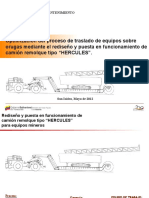 Optimización Del Proceso de Traslado de Equipos Sobre Orugas Mediante El Rediseño y Puesta en Funcionamiento de Camión Remolque Tipo "HERCULES"
