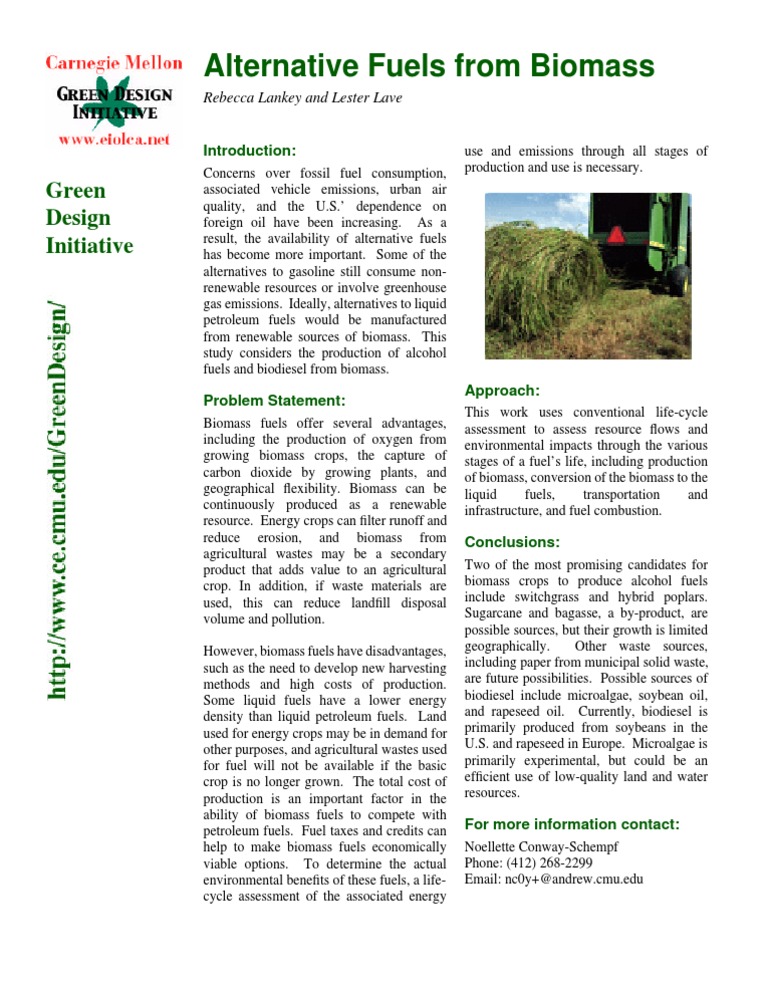 Biomass Fuels: Production & Benefits | PDF | Biomass | Biofuel