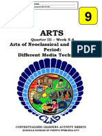 Arts of Neoclassical and Romantic Period: Different Media Techniques