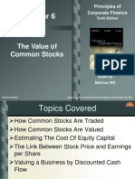 Chapter 6 - The Value of Common Stocks