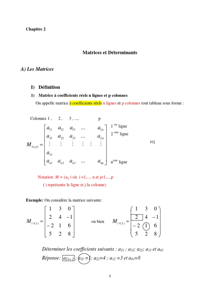 La Matrice Nulle Explication – Les matrices identité (leçon) – QDVKH