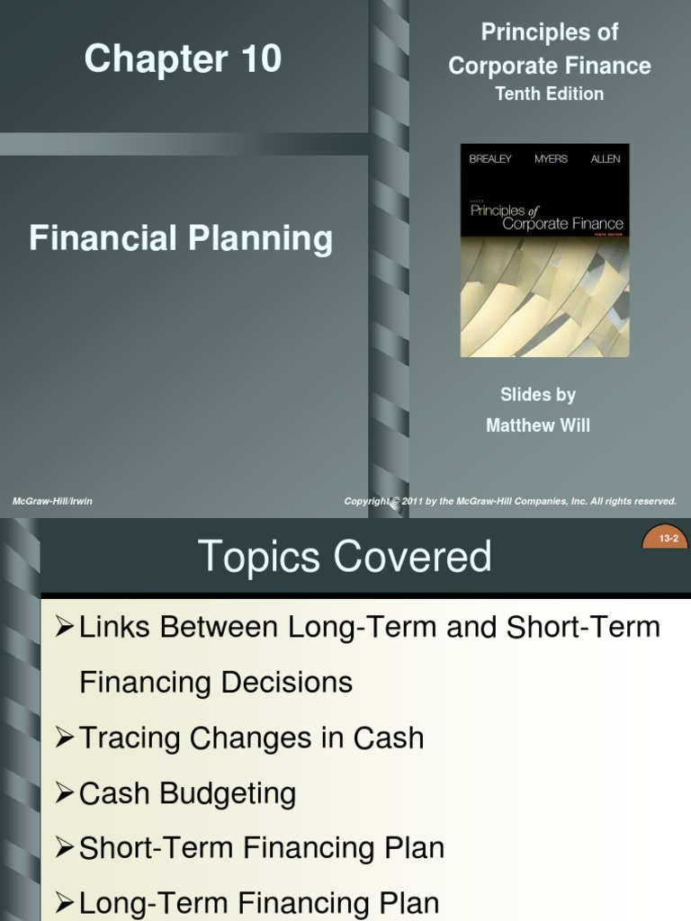 Chapter 10 Financial Planning PDF Equity (Finance) Stocks
