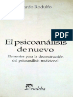 Ricardo Rodulfo El Psicoanalisis de Nuevo