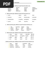 PRONUNCIATION Minimal Pairs