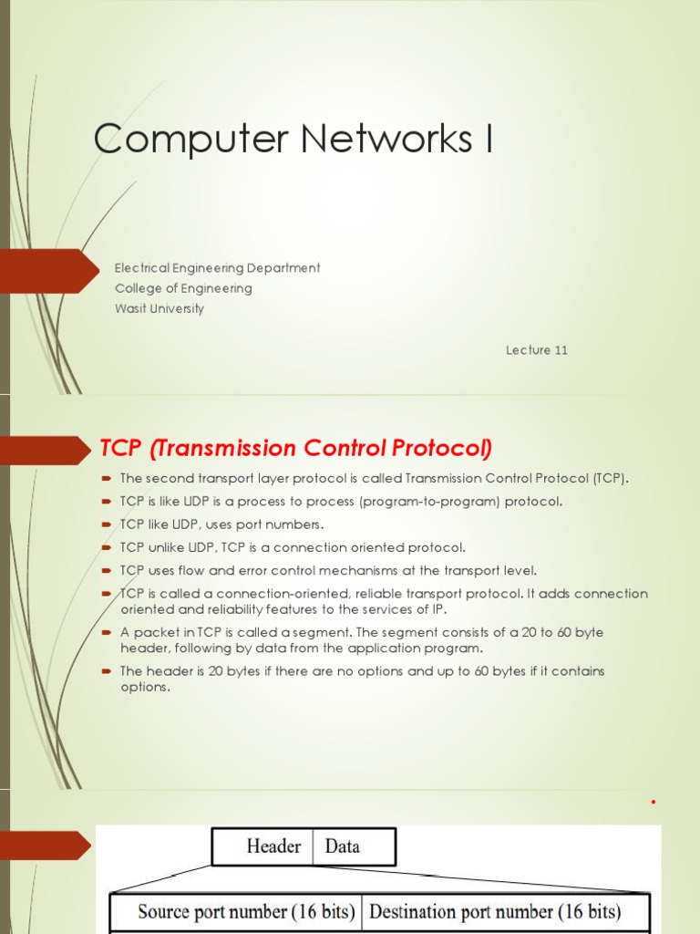 Lecture 11 | PDF | Transmission Control Protocol | Network Congestion