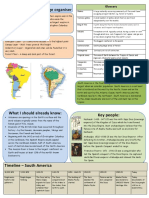South America Knowledge Organiser: Glossary