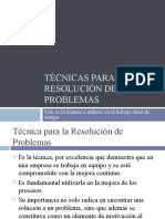 Técnicas para La Resolución de Problemas: Esta Es La Técnica A Utilizer en El Trabajo Final de Campo