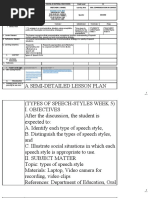 A Semi-Detailed Lesson Plan: Senior High School