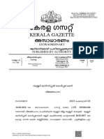 Kerala Gazette: Extraordinary Published by Authority