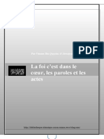 La Foi C'est Dans Le Cœur, Les Paroles Et Les Actes: Par L'imam Ibn Qayyim Al Jawziyya