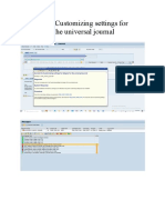 Correct The Customizing Settings For Ledgers For The Universal Journal