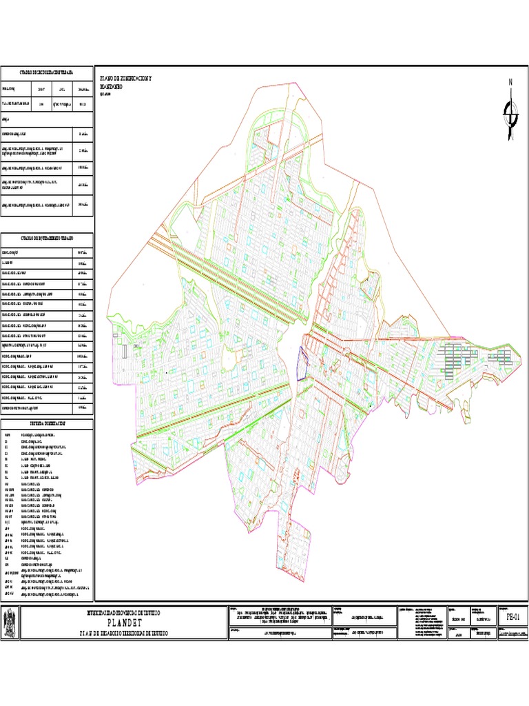PE-01 - PLANO DE ZONIFICACION Y MANZANEO-pe-01 | PDF