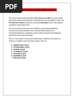 OSI Reference Model With 7 Layers