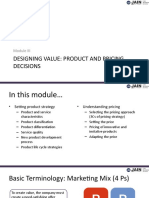 Designing Value: Product and Pricing Decisions