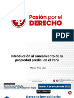 Introducción Al Saneamiento de La Propiedad Predial en El Perú PDF Gratis