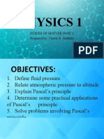 Physics 1: States of Matter Part 1 Prepared By: Claver E. Sodusta