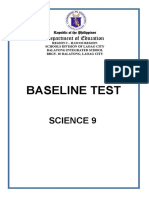 Baseline Test in Science 9