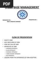 Value Base Management