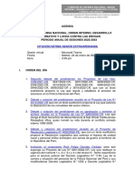 Agenda Comisión de Defensa Nacional, Orden Interno, Desarrollo Alternativo Y Lucha Contra Las Drogas Periodo Anual de Sesiones 2022-2023