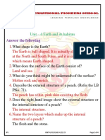 Unit - 4 Earth and Its Habitats: Answer The Following