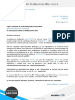 Lettre de Motivation Alternance: Gratuit