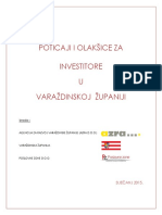 Poticaji I Olakšice Za Investitore U Varaždinskoj Županiji: Izrada