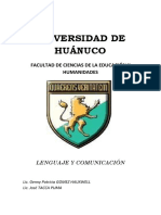 Universidad de Huánuco: Facultad de Ciencias de La Educación Y Humanidades