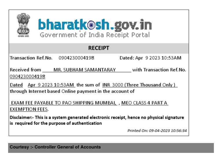 Transaction Receipt | PDF