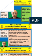 ROJOSON-PEP-TALK: Strategies of Patient Empowerment Program (Pre-Session Recording) - June 2021