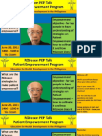 ROJOSON-PEP-TALK: Strategies of Patient Empowerment Program (Talk - June 26, 2021)
