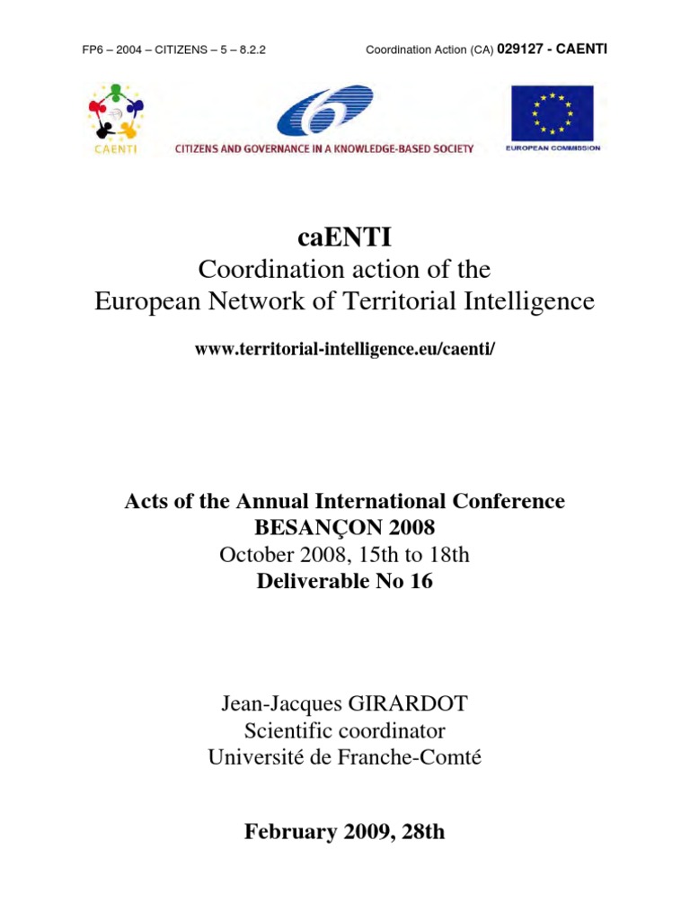 Caenti16 Acts Besancon Sustainable Development Intelligence