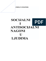 Rudolf Steiner-Socijalni I Antisocijalni Nagoni U Ljudima