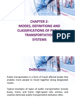 Chapter 2: Modes, Definitions and Classifications of Public Transportation Systems