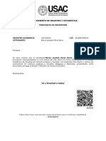 Departamento de Registro Y Estadística: Constancia de Inscripción