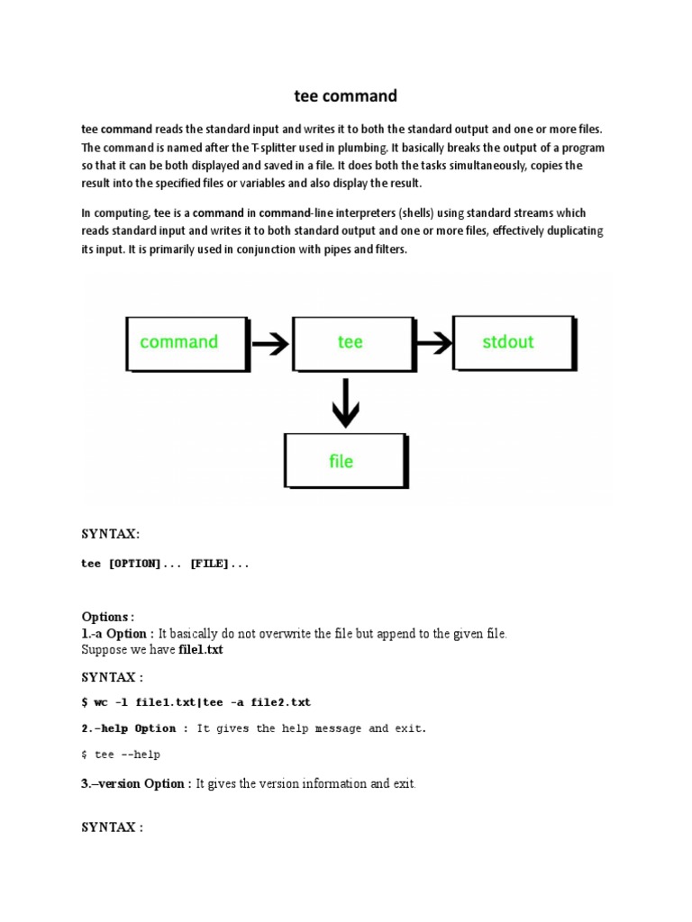 Using the Tee Command in Linux | PDF | Teaching Methods & Materials