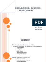 Assessing Risk in Business Environment