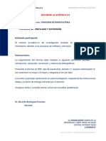 Informe Académico 03: Proceso de Trefilado Y Extrusión