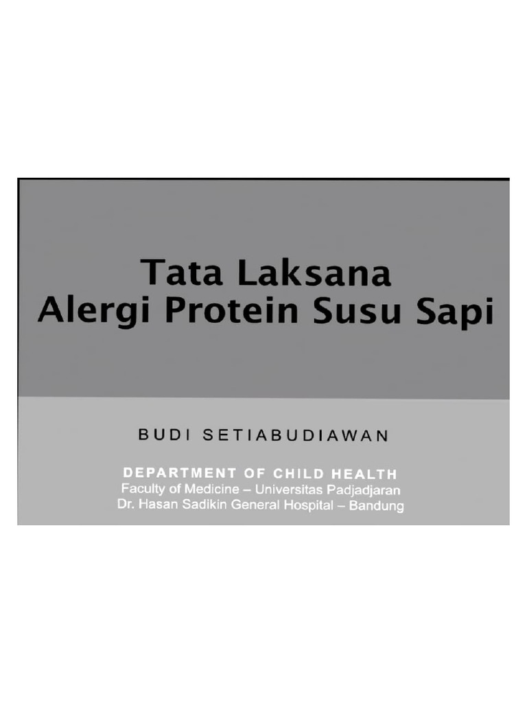 Alergi Susu Sapi | PDF