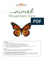 Animal Movement Dice A4