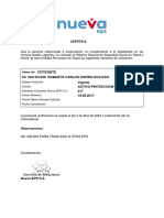 Certificado de Afiliación 1051357498