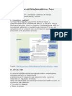 Estructura Del Artículo Académico o Paper: I.-Título