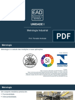 Unidade I: Metrologia Industrial