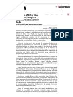 La Jornada - Acuerdan AMLO y Elon Musk Inversión para Construir Una Planta de Tesla