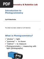 camera notes for photogrammetry