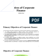 Objectives of Corporate Finance: - Aaditya Desai