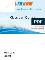 Pemrograman Berorientasi Objek: Class Dan Object