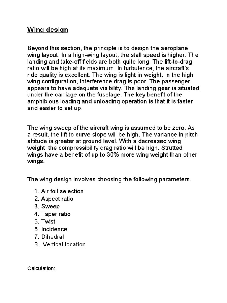 Wing Design | PDF | Technology & Engineering