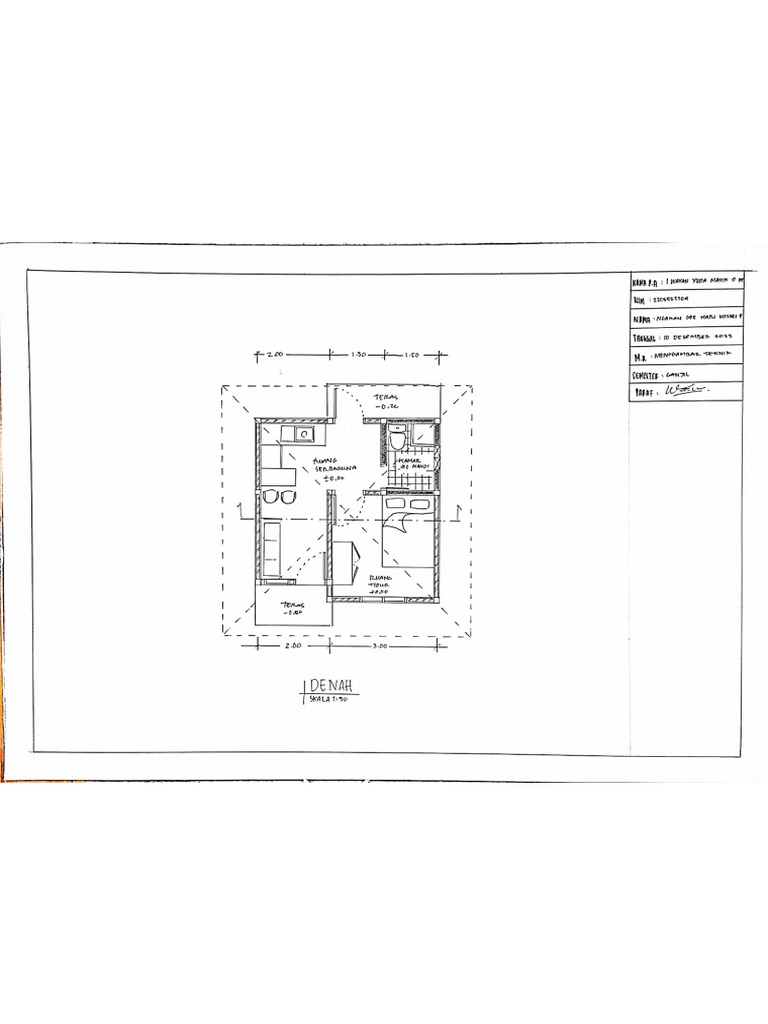 Denah, Tampak, Potongan | PDF